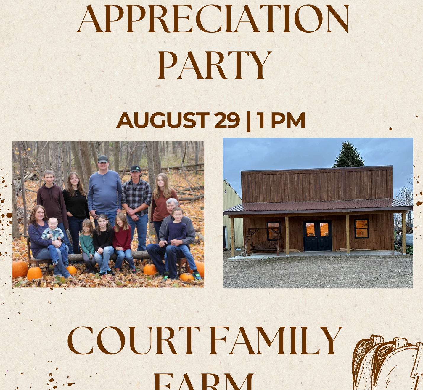 Member Appreciation Party at Court Family Farm