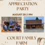 Member Appreciation Party at Court Family Farm
